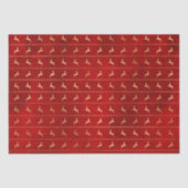 Luxury Chic Gold Reindeer Red Feestdagen voor kers Tissuepapier (Voorkant)