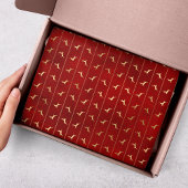Luxury Chic Gold Reindeer Red Feestdagen voor kers Tissuepapier