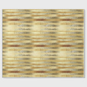 Luxury Chic Golden hand getekende strepen Cadeaupapier (Vlak)