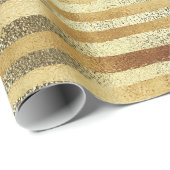 Luxury Chic Golden hand getekende strepen Cadeaupapier (Rol Hoek)