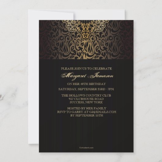 Luxury Chic Photo Invitation Kaart (Achterkant)