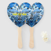 Luxury Chic Ruby Heart Personalized Fan Handwaaier (Voorkant en achterkant)