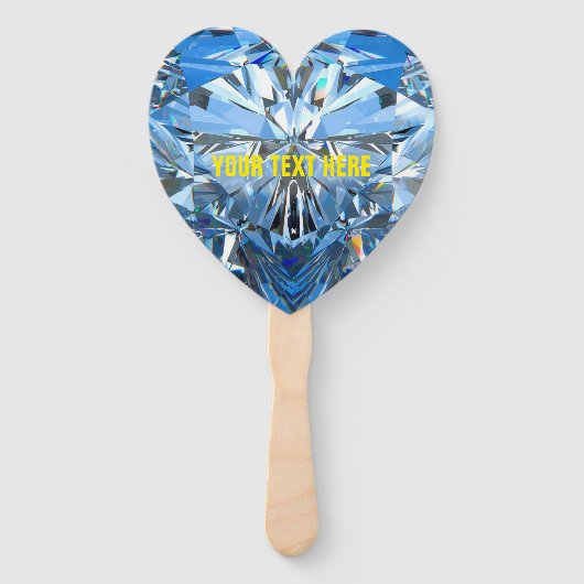 Luxury Chic Ruby Heart Personalized Fan Handwaaier (Voorkant)