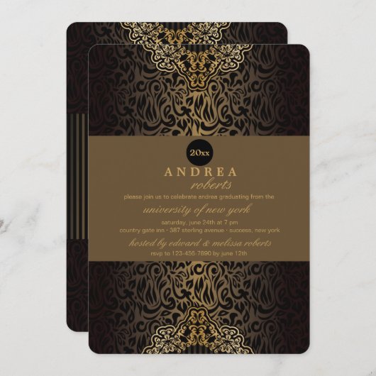 Luxury Chic Uitnodiging (Voorkant / Achterkant)