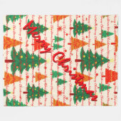 Luxury Christmas Christmas Trees Festive Fleece Deken (Voorkant (Horizontaal))
