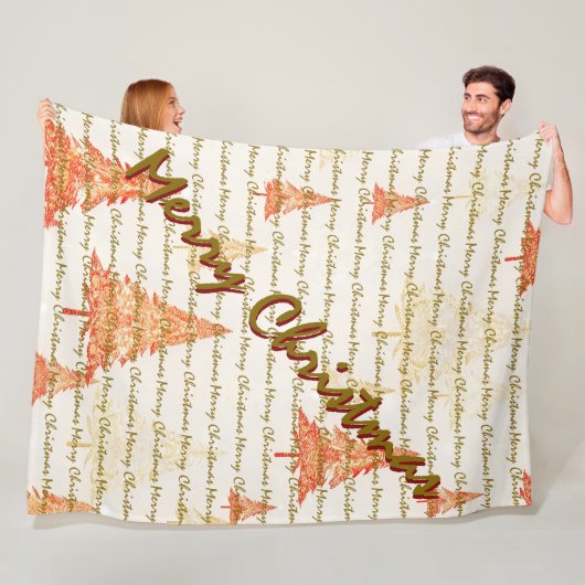 Luxury Christmas Christmas Trees Festive Fleece Deken (In situ)