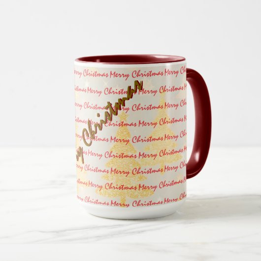 Luxury Christmas Christmas Trees Festive Mok (Voorkant rechts)