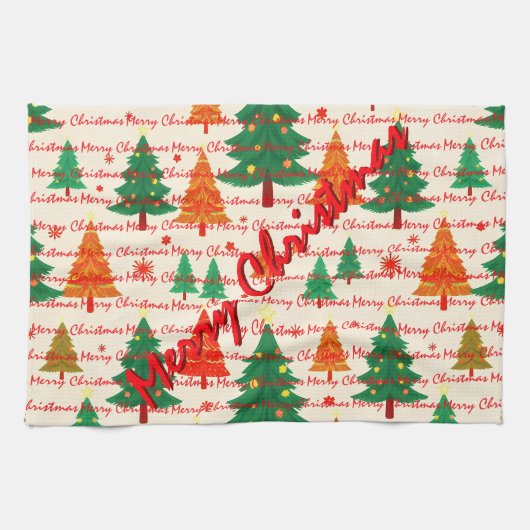 Luxury Christmas Christmas Trees Festive Theedoek (Horizontaal)