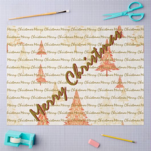 Luxury Christmas Christmas Trees Festive Tissuepapier (Craft)