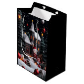 Luxury Christmas Gift Bag Medium Cadeauzakje (Voorkant Gekanteld)