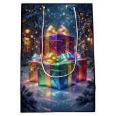 Luxury Christmas Gift Bag Medium Cadeauzakje (Achterkant)