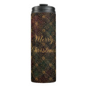 Luxury, Christmas Pattern, Gold Merry Christmas  Thermosbeker (Voorkant)