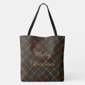 Luxury, Christmas Pattern, Gold Merry Christmas To Tote Bag (Achterkant)