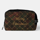 Luxury, Christmas Pattern, Gold Merry Christmas Toilettasje (Achterkant)