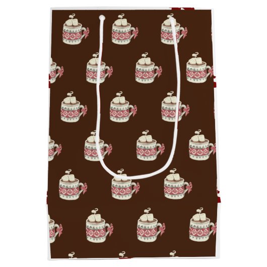 Luxury Christmas Personalized Merry Christmas Medium Cadeauzakje (Achterkant)