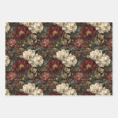 Luxury Christmas Red and Winter White Floral Inpakpapier Vel (Voorkant 3)