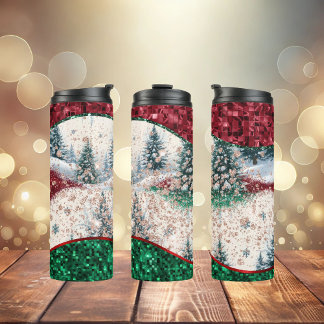 Luxury Christmas Trees Tumbler Thermosbeker