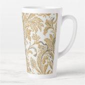 Luxury, Classic,Elegant,Gold Beige Pattern Latte Mok (Rechts)
