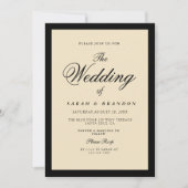 Luxury Classic Elegant Vintage Style Wedding Kaart (Voorkant)