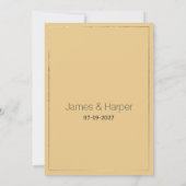 Luxury classy black gold peony floral RSVP Kaart (Achterkant)