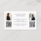 Luxury Classy Dual Agent Professional Real Estate Visitekaartje (Achterkant)