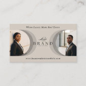 Luxury Classy Dual Agent Professional Real Estate Visitekaartje (Voorkant)