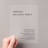 Luxury Clear Acrylic Annual Holiday Party  Acryl Uitnodigingen (Insitu (Draagbaar))