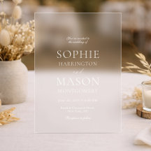 Luxury Clear Acrylic Wedding Invitation 