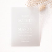 Luxury Clear Acrylic Wedding Invitation  Acryl Uitnodigingen