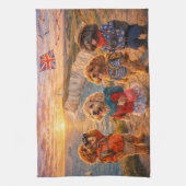 Luxury Cockapoo British Coastal  Theedoek (Verticaal)