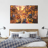 Luxury Cockapoo Canterbury Wall Art Canvas Afdruk (Insitu (Slaapkamer))
