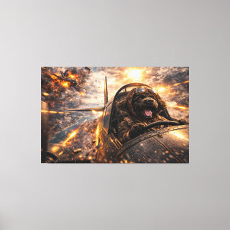 Luxury Cockapoo Wall Art – Aviation Dog Modern Canvas Afdruk