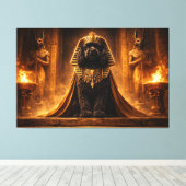 Luxury Cockapoo Wall Art – Egyptian Pharaoh Bold Canvas Afdruk (Insitu (Houten vloer))