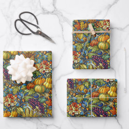 Luxury Colorful Harvest Inpakpapier Vel