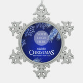 Luxury Company kerst-Logo Tin Sneeuwvlok Ornament (Voorkant)