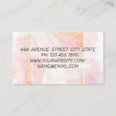 Luxury Cool Pink Marble Visitekaartje (Achterkant)