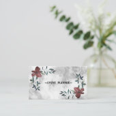 Luxury Cool Silver Marble Visitekaartje (Staand voorkant)