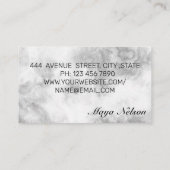 Luxury Cool Silver Marble Visitekaartje (Achterkant)