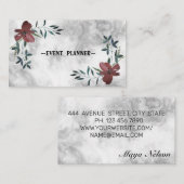 Luxury Cool Silver Marble Visitekaartje (Voorkant / Achterkant)