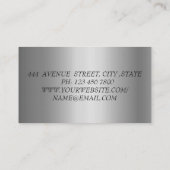 Luxury Cool Silver Sparkly Visitekaartje (Achterkant)
