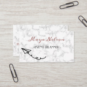 Luxury Cool White Marble Visitekaartje