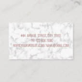 Luxury Cool White Marble Visitekaartje (Achterkant)