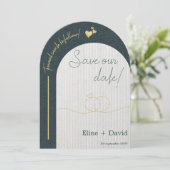 Luxury Coordinated Save The Date Card  Kaart (Staand voorkant)