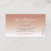 Luxury Coral White Ombre Sparkle Diamonds Stijlvol Visitekaartje (Achterkant)