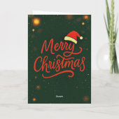 Luxury Cozy Santa Cat Christmas Card Kaart (Achterkant)