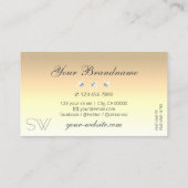 Luxury Cream Beige Ombre Sparkle Diamonds Initiale Visitekaartje (Achterkant)