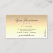 Luxury Cream Beige Ombre Sparkle Diamonds Modern Visitekaartje (Achterkant)