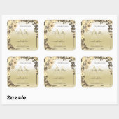 Luxury Cream Gold Floral Product Labels Monogram (Vel)