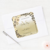 Luxury Cream Gold Floral Product Labels Monogram (Envelop)