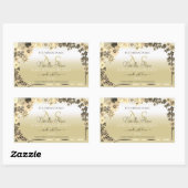 Luxury Cream Gold Floral Product Labels Monogram (Vel)